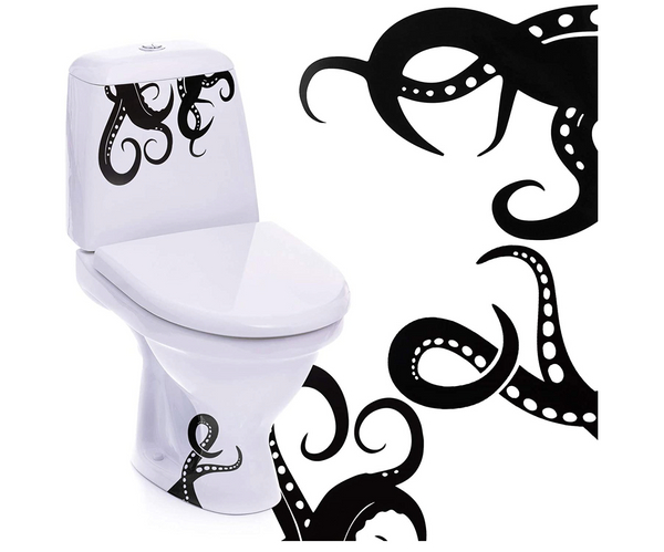 Cthulhu Tentacle Toilet Stickers