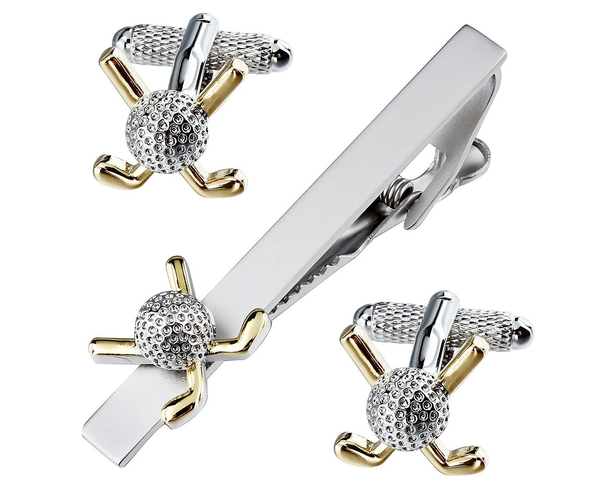 Cufflinks and Tie Bar Set