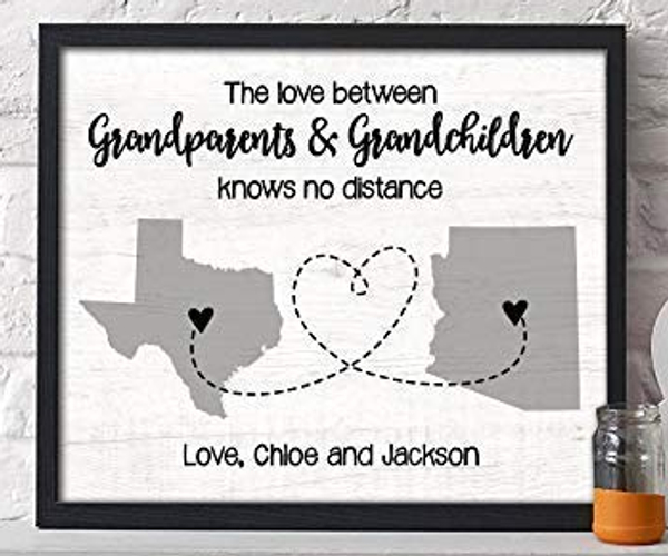 Custom The Love Between Grandparent and Grandchild Sign