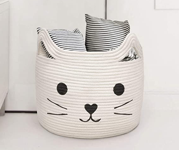 Cute Cat Rope Bin