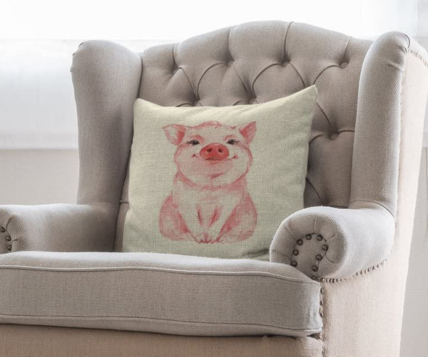 Cute Pig Throw Pillow