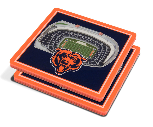 Da Bears Soldier Field 3D Coaster Set