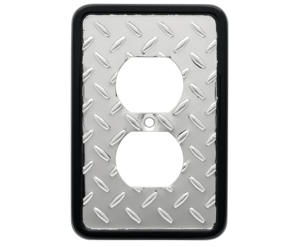 Diamond Plate Outlet Cover