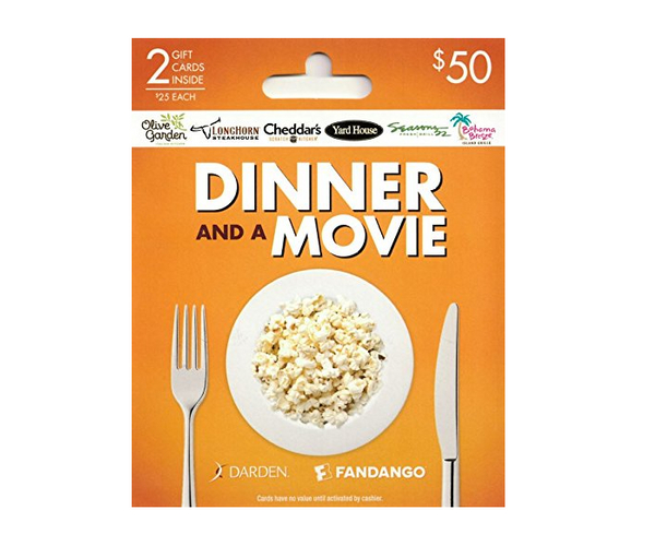 Dinner And A Movie Gift Card