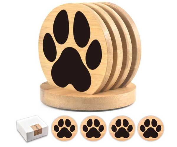 Dog Paw Funny Coaster Set