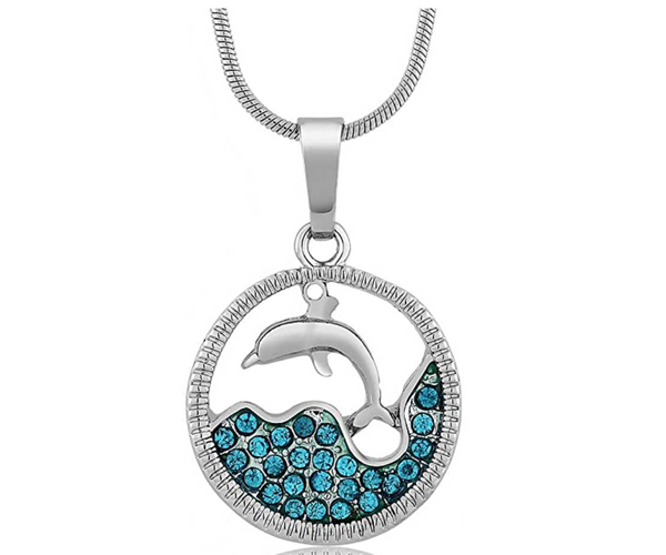 Dolphin Gemstone Necklace