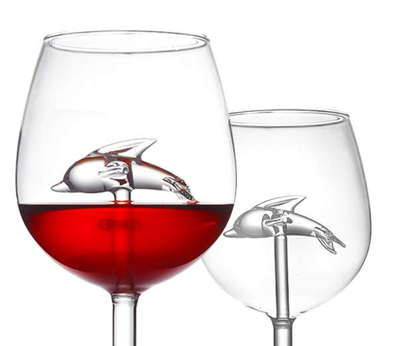 Dolphin Wine Glass Set