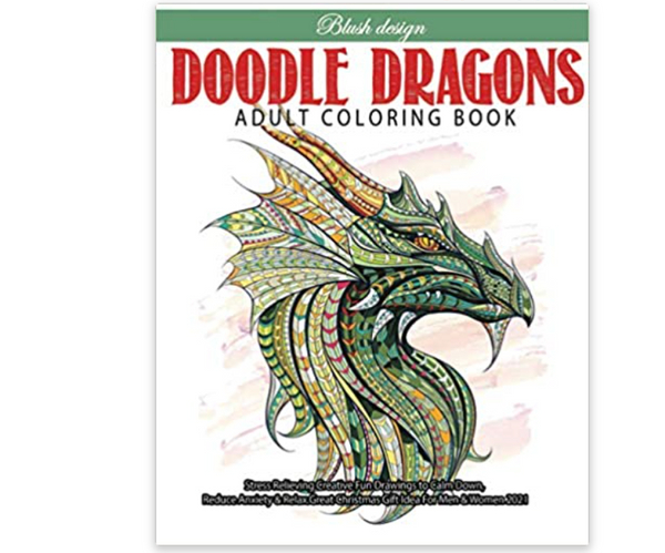 Doodle Dragons Adult Coloring Book