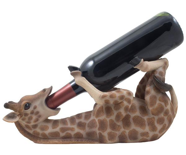 Drinking Giraffe Wine Bottle Holder