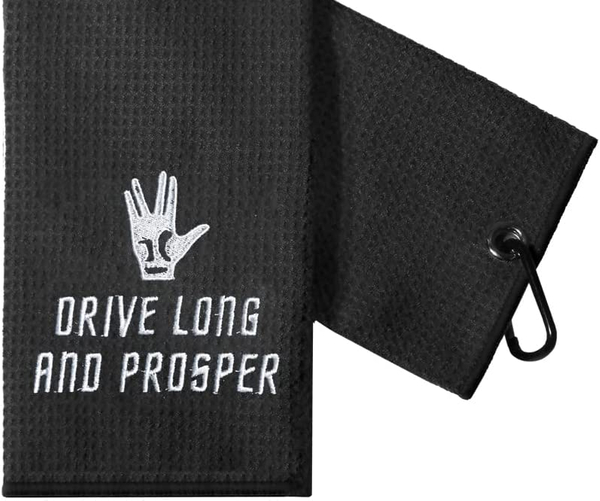 Drive Long and Prosper Funny Golf Towel