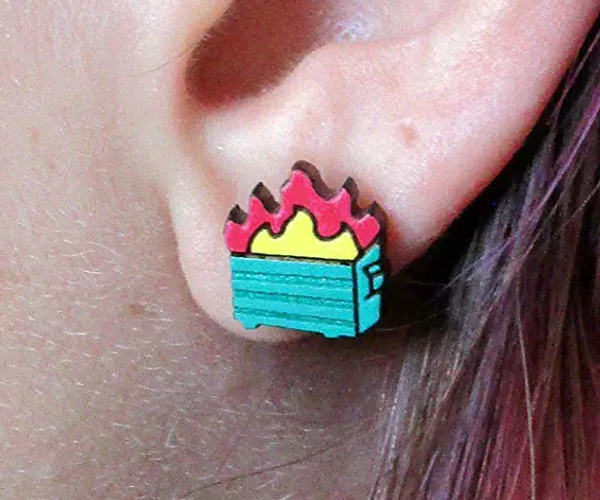 Dumpster Fire Earrings