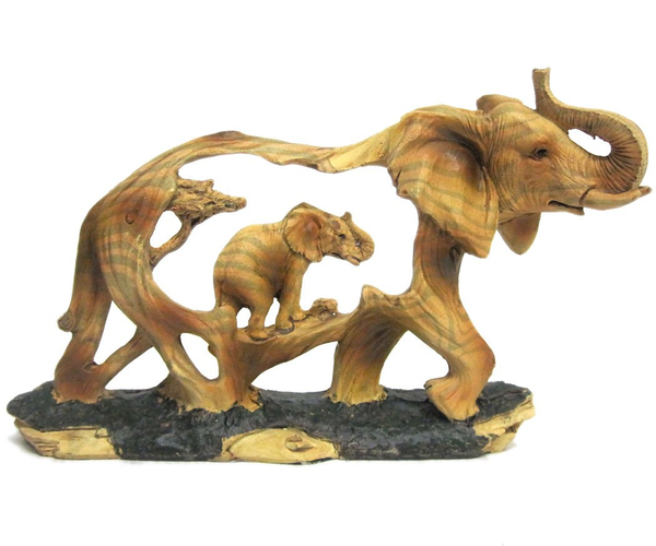 Elephant and Baby Walking in The Wild