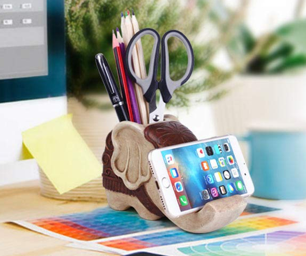 Elephant Pencil Cup and Phone Holder