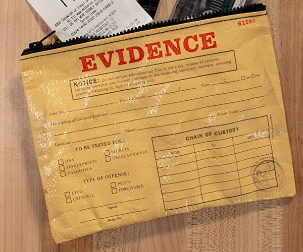 Evidence Bag Zippered Pouch