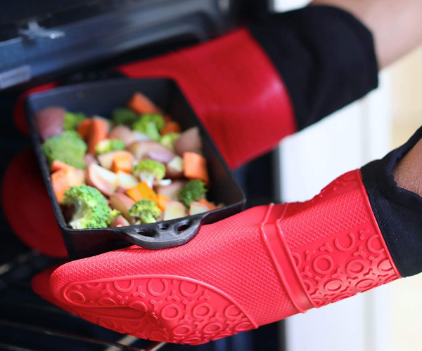 Extra Long Professional Silicone Oven Mitts