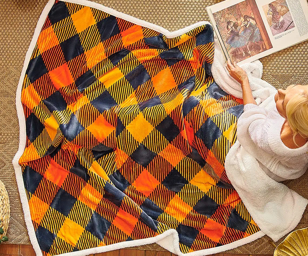 Fall Plaid Flannel Throw