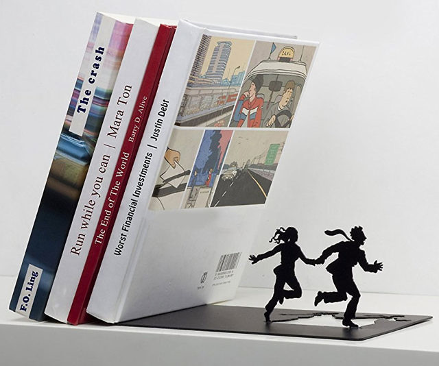 Falling Books Bookend