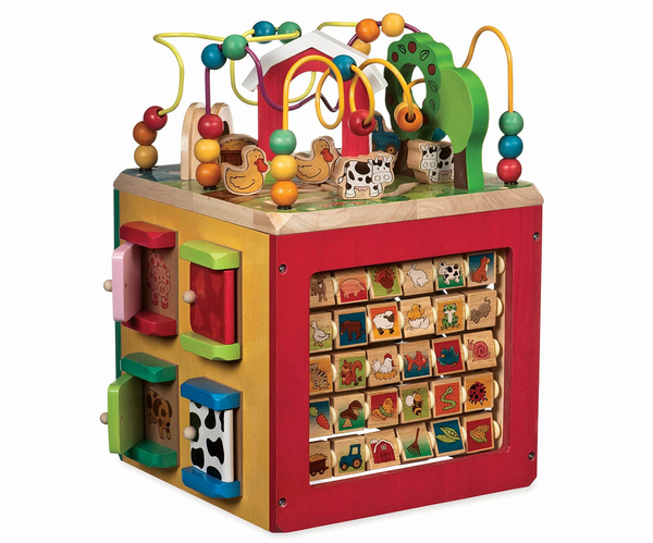 Farm Animals Wooden Activity Cube