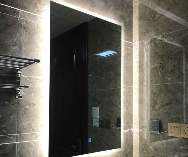 Finger Touch Light Bathroom Mirror