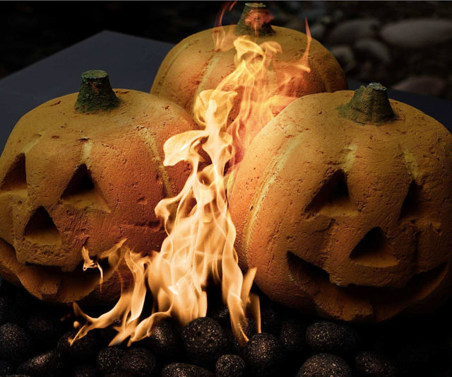 Fire Pit Jack-O-Lantern Pumpkins