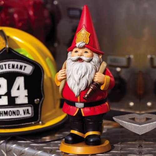 Firefighter Lawn Gnome