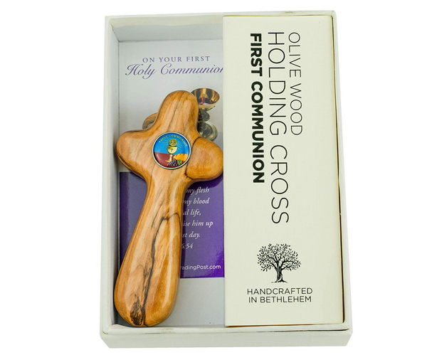 First Communion Holding Cross