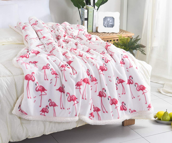 Flamingo Fuzzy Blanket