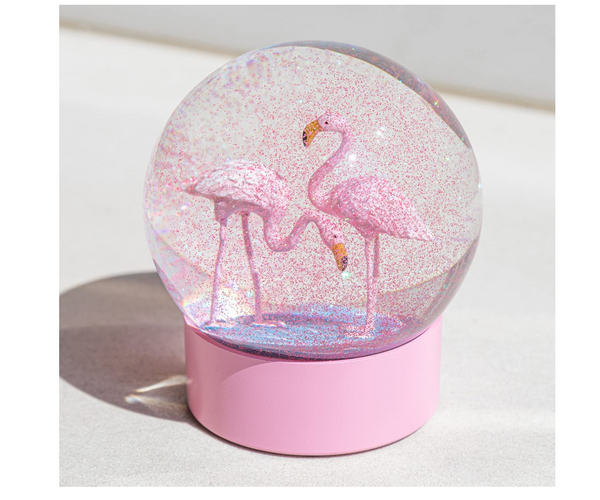 Flamingo Snow Globe