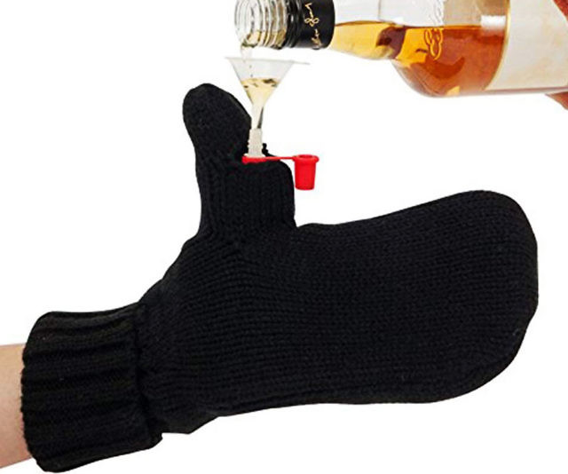 Secret Hidden Flask Mittens