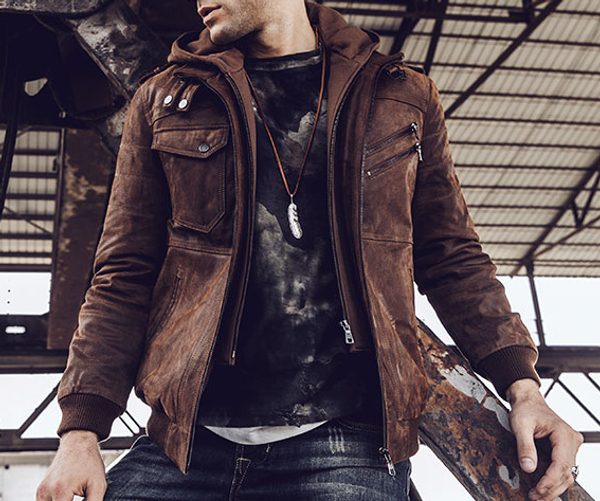 Flavor Brown Leather Motorcycle Jacket