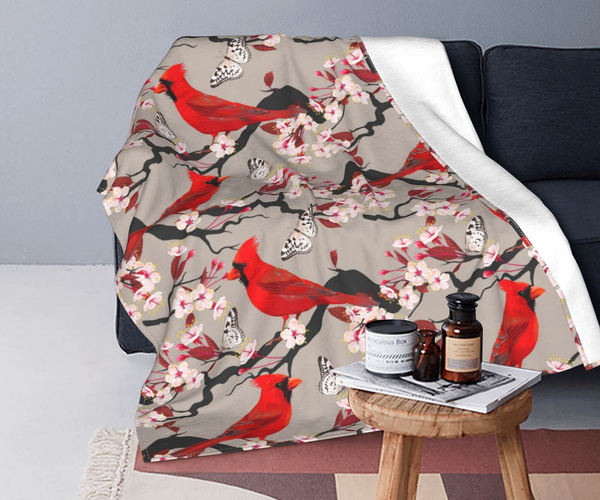 Fleece Cardinal Blanket