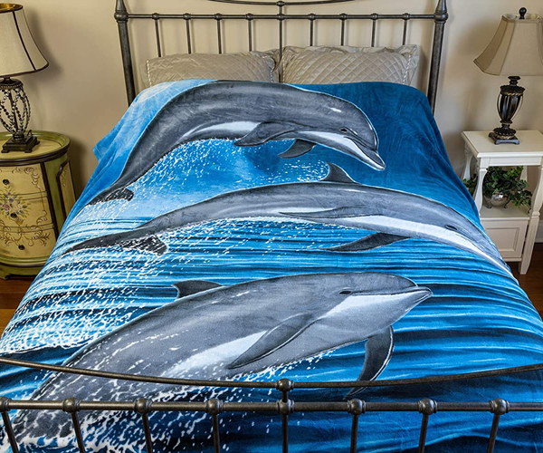 Fleece Dolphin Blanket