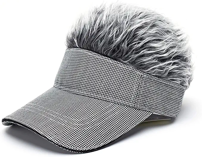 Frosted Tips Funny Hair Golf Visor