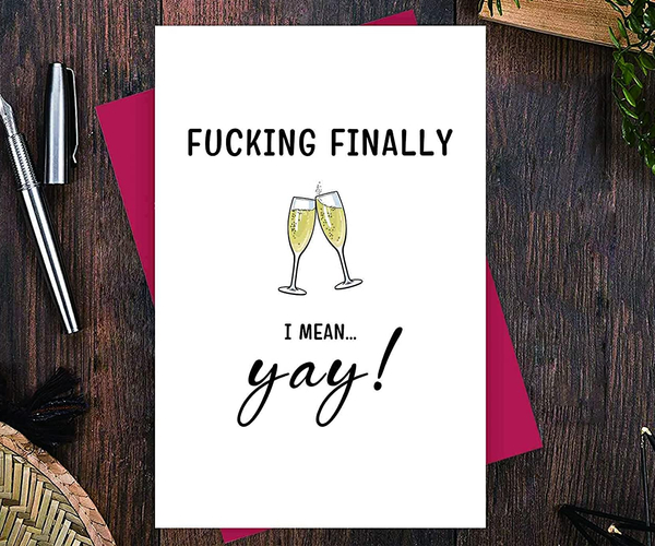Fucking Finally Wedding Card