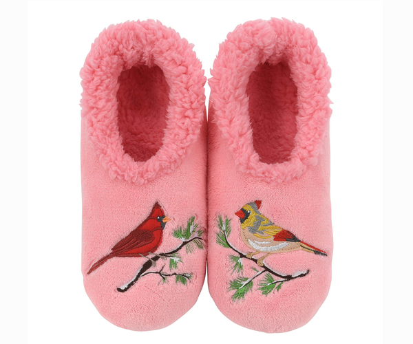Fuzzy Cardinal Slippers