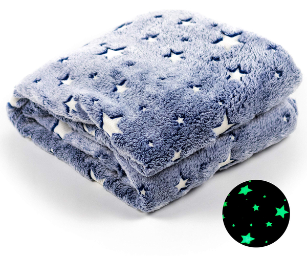Fuzzy Glow in the Dark Star Blanket