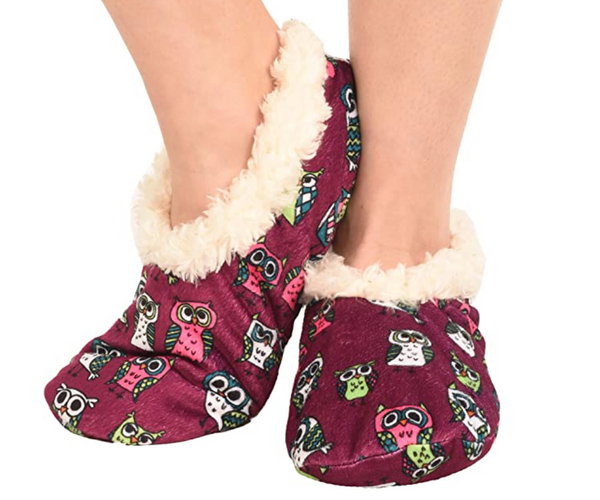 Fuzzy Owl Slippers