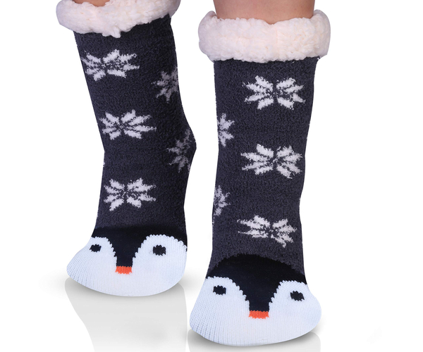 Fuzzy Penguin Socks