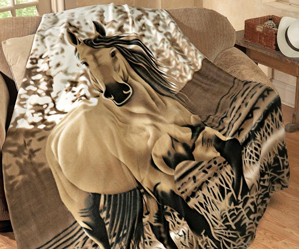 Galloping Horse Throw Fleece