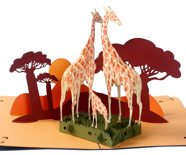 Giraffe Pop Up Card