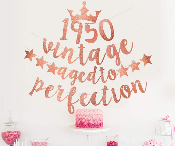 Glitter Vintage Aged to Perfection Banner