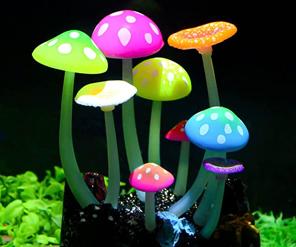 Glowing Mushroom Fish Tank Ornament