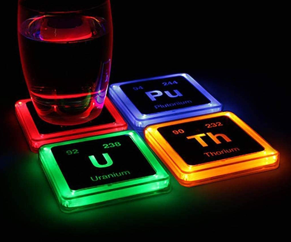 Glowing Radioactive Element Coaster Set