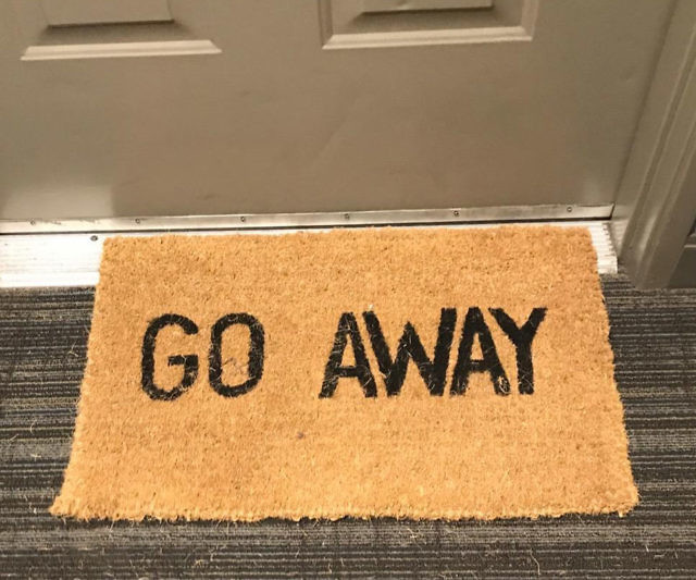 Go Away Doormat