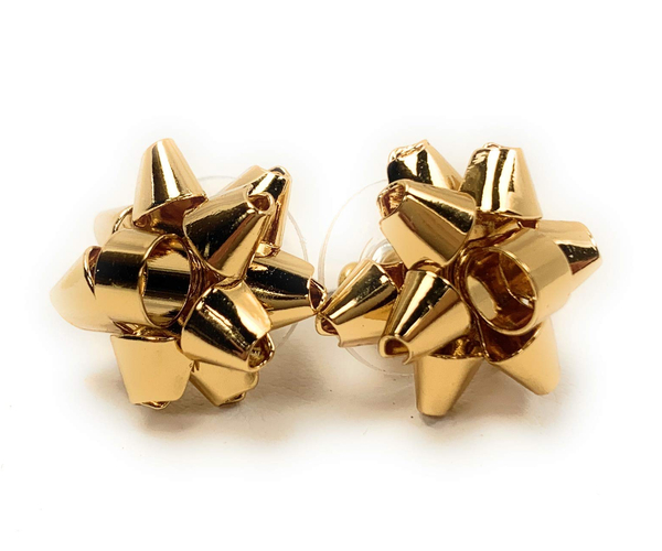 Gold Bow Earrings