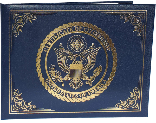 Gold Foil U.S. Citizenship and Naturalization Certificate Holder