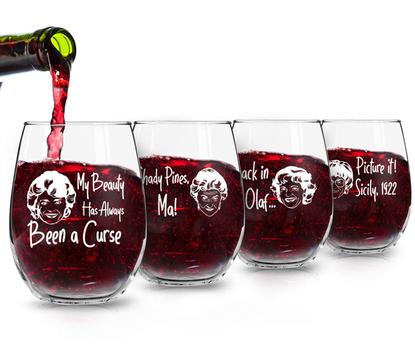 Golden Girls Wine Glass Set