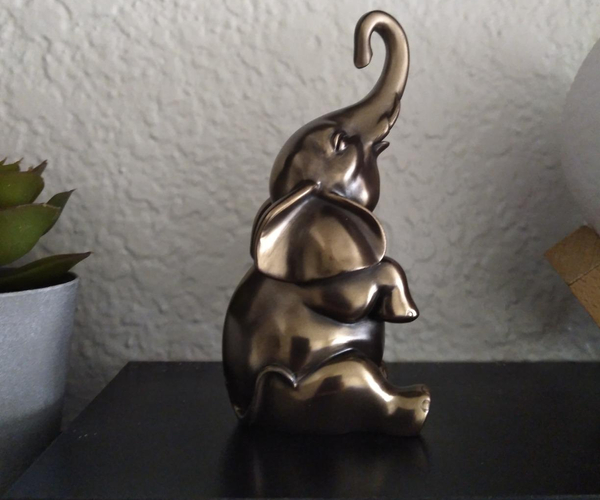 Good Luck Elephant with Raised Trunk