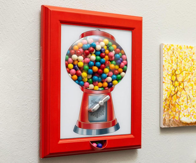 Candy Dispenser In A Picure Frame