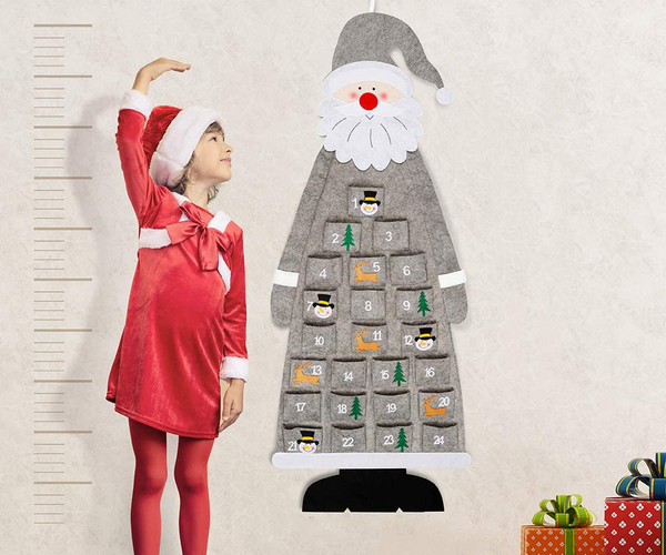 Hanging Santa Felt Advent Calendar